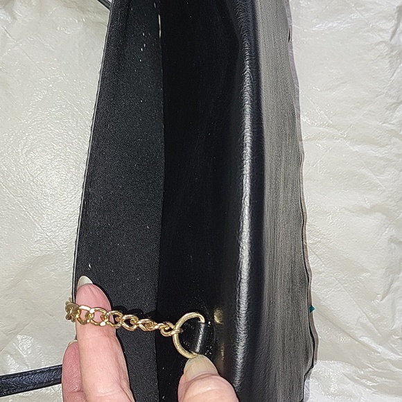 Ladies leather envelope purse, snap closure, zipper pocket inside, tassels - Picture 9 of 15